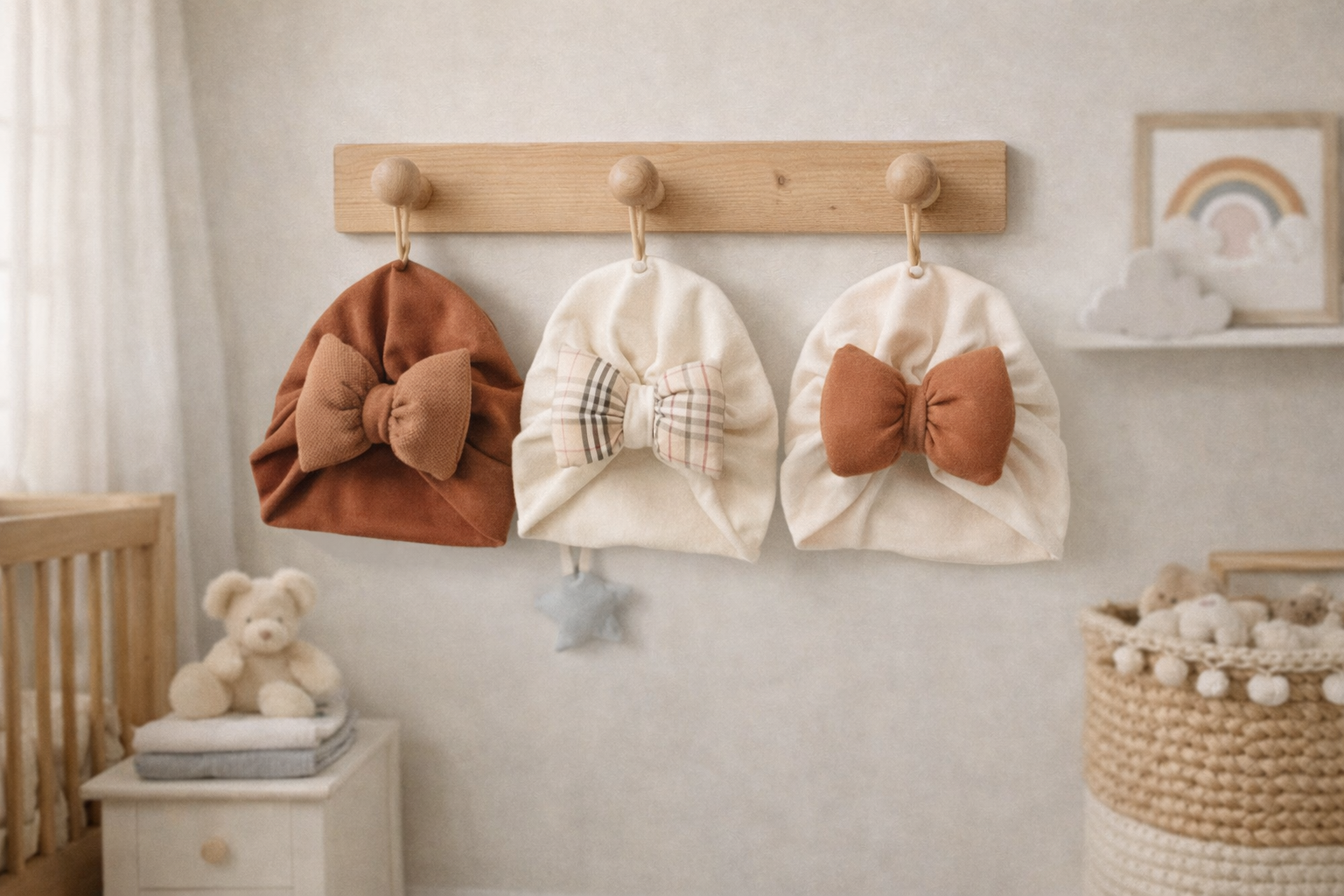 Bawełniany Turban Niemowlęcy z Kokardą