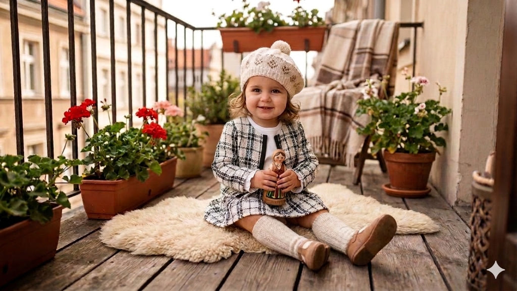 Elegancki komplet 2-częściowy: Sukienka i żakiet w kratkę